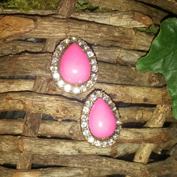 Sold Tear drop pink stone - Picture 4 of 4